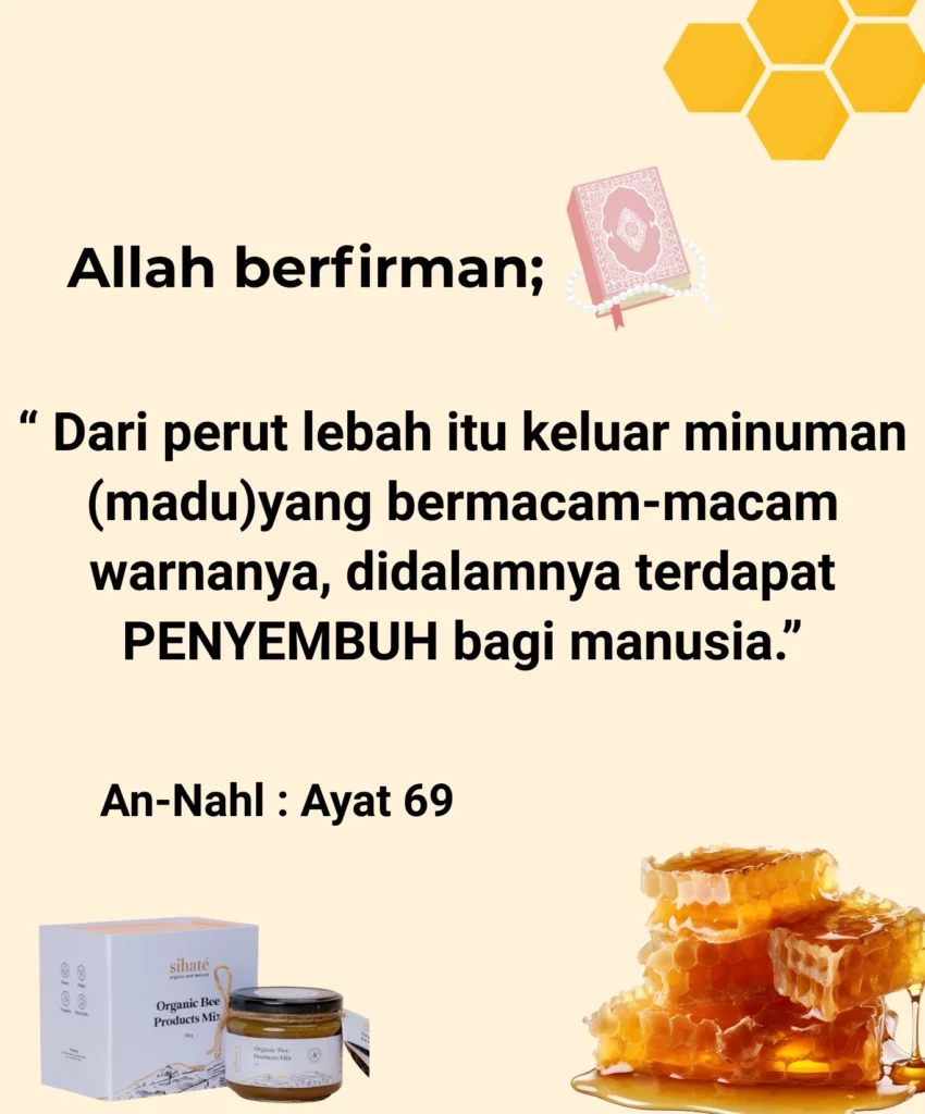 Madu Lebah Asli Sihaté & Organic Bee Product Mix